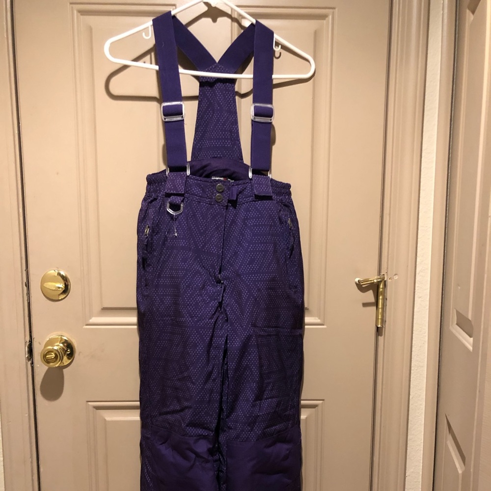 Winter girls 14/16 purple snow bibs